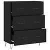 vidaXL Sideboard Schwarz 69,5x34x90 cm Holzwerkstoff