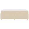 vidaXL Bettrahmen mit Matratze Creme 80 x 200 cm Stoff