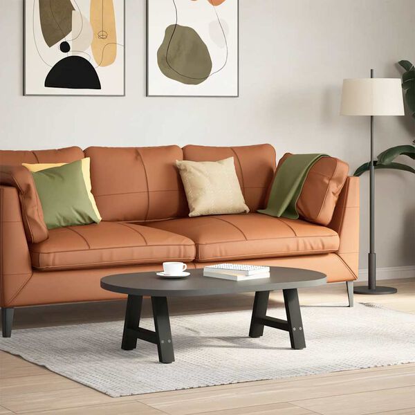 vidaXL Couchtischbeine A-Form 2 Stk. Schwarz 40x(30-31) cm Stahl