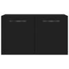 vidaXL Wandschrank Schwarz 60x36,5x35 cm Holzwerkstoff