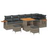 vidaXL Gartensofa-set 9 Stk. Grau Poly-Rattan