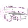 vidaXL Bettrahmen mit Kopfteil Weiß 75 x 190 cm Massives Kiefernholz