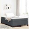 vidaXL Boxspringbett Dunkelgrau 120 x 190 cm Samt