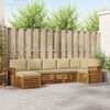 vidaXL Sofagarnituren 7 pcs Natur und Beige Massivholz Akazie