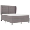 vidaXL Boxspringbett mit Matratze Taupe 160 x 200 cm Stoff
