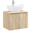 vidaXL Badezimmerm&ouml;bel-Set Sonoma-Eiche Holzwerkstoff
