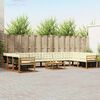 vidaXL Outdoor-Sofagarnitur mit Kissen 11 pcs Natur und Creme
