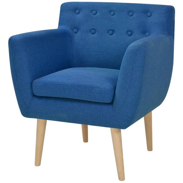 vidaXL Sessel Blau Stoff