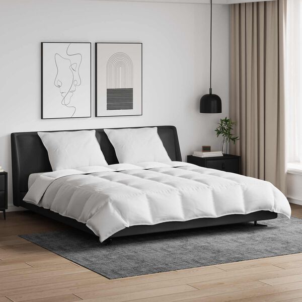 vidaXL Bettdecken Set mit Kissen 3 pcs Weiß Daunenfeder