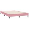 vidaXL Boxspringbett ohne Matratze Rosa 140x220 cm Samt