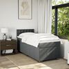 vidaXL Boxspringbett mit Matratze Dunkelgrau 100x200 cm Stoff