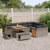 vidaXL Gartensofa-set mit Kissen 12 pcs Grau