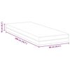 vidaXL Matratze Weiß und Grau 90 x 200 cm Memory Foam