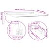 vidaXL Einziehbare Markise Wei&szlig; 300 x 250 cm Polyester und Metall