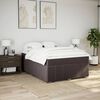 vidaXL Boxspringbett mit Matratze Dunkelbraun 160x200 cm Stoff