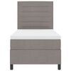vidaXL Boxspringbett mit Matratze mit Kopfteil Taupe 90 x 190 cm Stoff