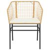 vidaXL 9-tlg. Garten-Essgruppe mit Kissen Braun Poly Rattan Glas