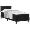 vidaXL Boxspringbett mit Matratze Schwarz 80 x 200 cm Stoff