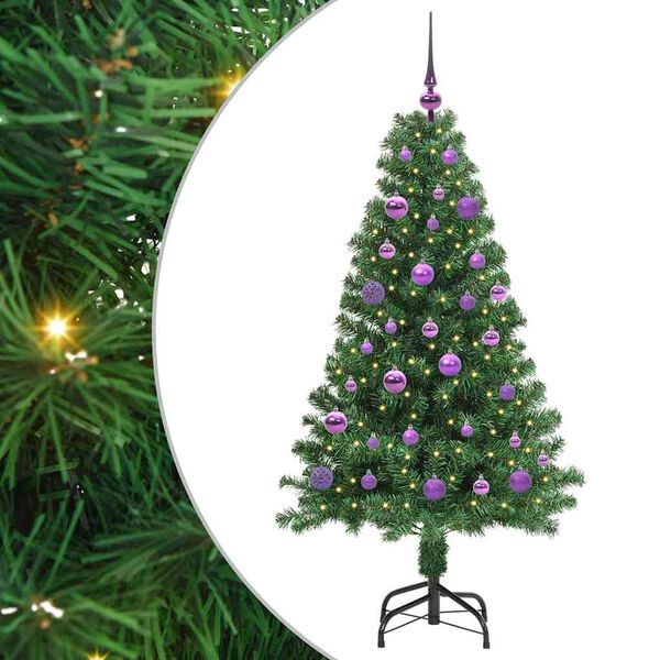 vidaXL K&uuml;nstlicher Weihnachtsbaum mit 150 LEDs mit St&auml;nder Gr&uuml;n 150 cm