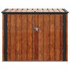 vidaXL Gartenlagerbox Braun 151,5 x 82 x 110,5 cm Stahl
