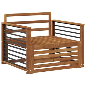 vidaXL 2 St&uuml;ck Outdoor-Sofa Natur