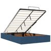 vidaXL Ottoman-Bett mit Matratze Blau 120x200 cm Stoff