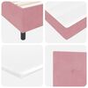 vidaXL LED Boxspringbett mit Matratze Rosa 160 x 200 cm Samt