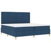 vidaXL Boxspringbett mit Matratze mit Kopfteil Blau 200 x 200 cm Stoff