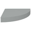 vidaXL Eck-Schweberegale 4 Stk. Grau 25x25x3,8 cm MDF