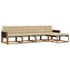 vidaXL Outdoor-Sofagarnitur 5 stk. Natur und Beige