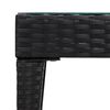 vidaXL Beistelltisch Schwarz 50x50x38 cm Poly Rattan und Hartglas