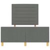 vidaXL Bettgestell mit Kopfteil Dunkelgrau 120 x 200 cm Stoff