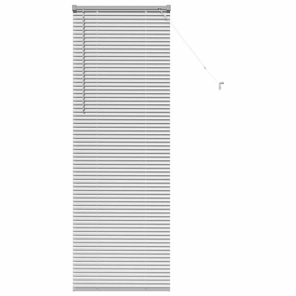 vidaXL Fensterjalousie mit Vorh&auml;ngen Silber Aluminium