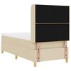vidaXL Boxspringbett mit Matratze Creme 90 x 200 cm Stoff