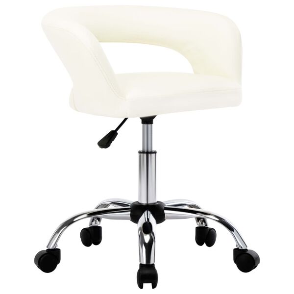 vidaXL Esszimmerst&uuml;hle 6 Stk. Wei&szlig; Kunstleder