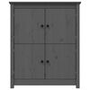 vidaXL Sideboard Grau 83x41,5x100 cm Massivholz Kiefer