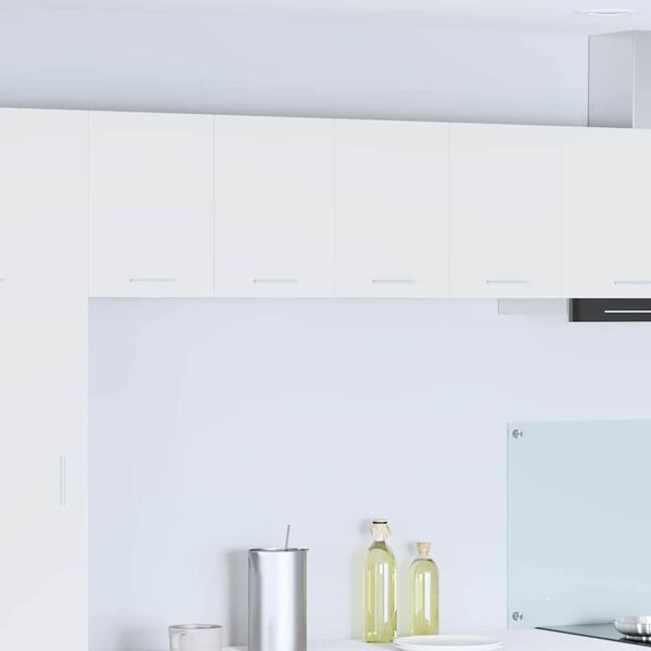 vidaXL H&auml;ngeschrank mit T&uuml;r 2 pcs Wei&szlig; 60 x 31 x 40 cm Holzwerkstoff