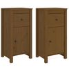 vidaXL Sideboards 2 Stk. Honigbraun 40x35x80 cm Massivholz Kiefer
