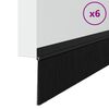 vidaXL Selbstklebende T&uuml;rb&uuml;rstendichtungen 6 pcs Schwarz 100 cm