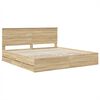 vidaXL Bettrahmen Sonoma-Eiche 200 x 200 cm Ingenieurs Holz
