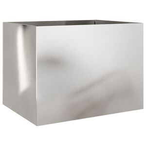 vidaXL Pflanzk&uuml;bel Silbern 62x47x46 cm Edelstahl