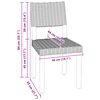 vidaXL Esszimmerstuhl 2 pcs Wei&szlig; gewaschen 46 x 55 x 84 cm Kubu Rattan