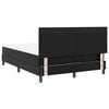vidaXL Boxspringbett mit Matratze Schwarz 140 x 190 cm Kunstleder