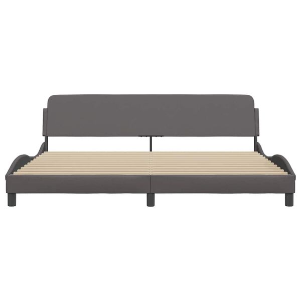 vidaXL Bettgestell "Dover" Grau 200x200 cm Kunstleder