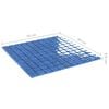 vidaXL Mosaikfliese 11 pcs Blau 50 x 50 cm Glas