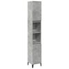vidaXL Badschrank Betongrau 30x30x190 cm Holzwerkstoff