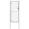 vidaXL Gartentor verzinkter Stahl 105x200 cm Silber