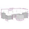 vidaXL 7-tlg. Garten-Sofagarnitur mit Kissen Beige Poly Rattan