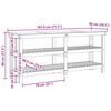 vidaXL Werkbank Wachsbraun 181,5 x 50 x 80 cm Massives Kiefernholz