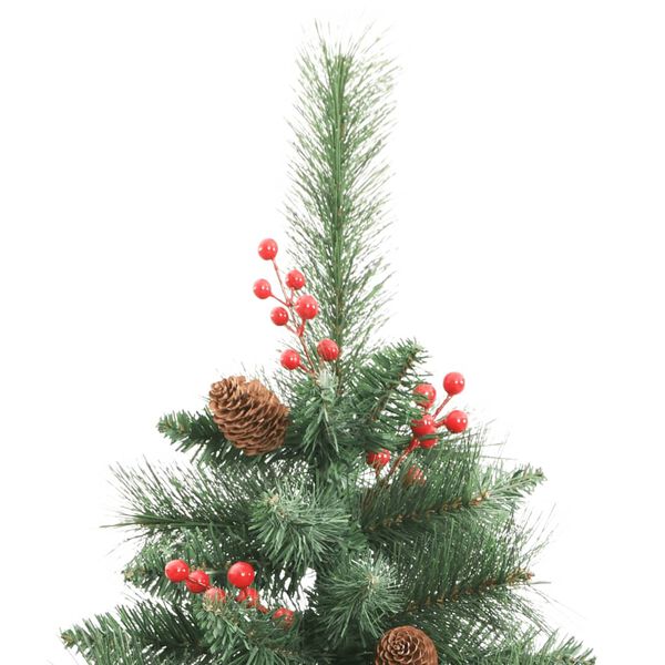 vidaXL Künstlicher Weihnachtsbaum Klappbar mit Zapfen & Beeren 240 cm